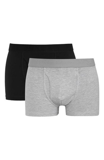 Cellbes Boxerkalsong med gylf 2-Pack Ljus gråmelange Svart