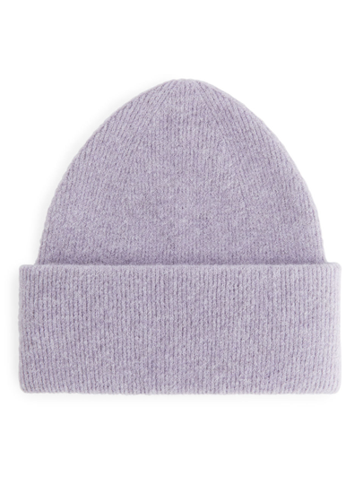 Pom-Pom Beanie - Purple