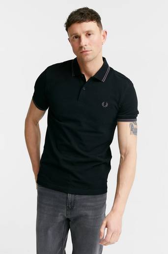 Fred Perry Piké Twin Tipped FP Shirt Svart