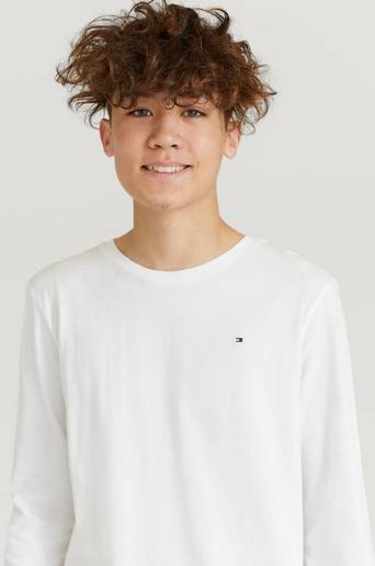Tommy Hilfiger Långärmad T-Shirt Boys Basic CN Knit L/S Vit