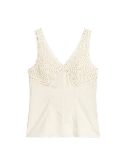 Crochet Tank Top - Beige
