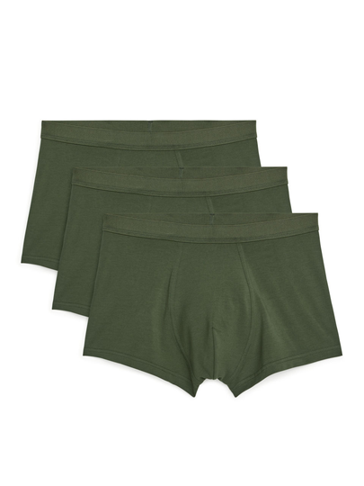 Pima Cotton Trunks, Set of 3 - Green