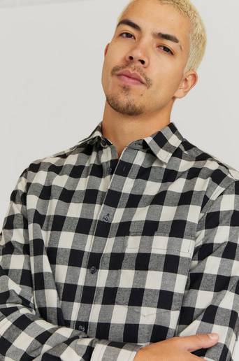 J.Lindeberg Skjorta Woton GIngham Reg Fit Shirt Svart