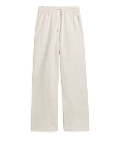 Soft Wide-Leg Sweatpants - Beige