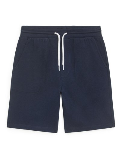 Elastic-Waist Shorts - Blue