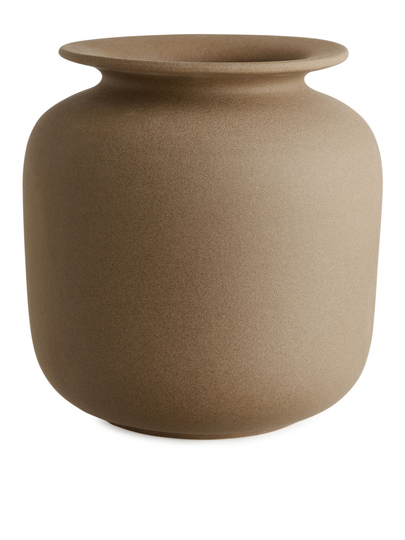 Stoneware Vase 20 cm - Yellow