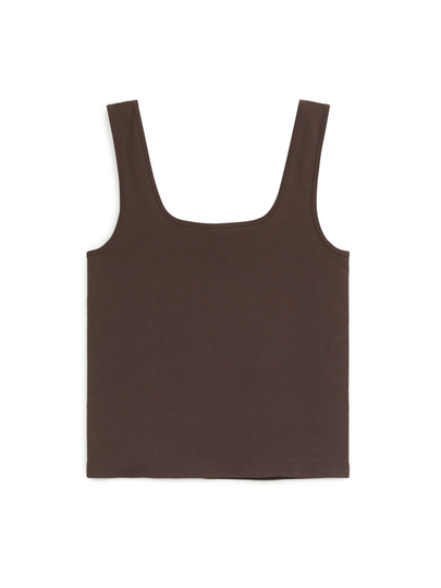 Seamless Yoga Top - Brown