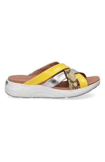 Caprice Skinnsandal Gul Multi