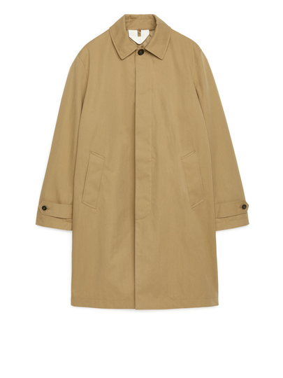 Mid Length Car Coat - Beige