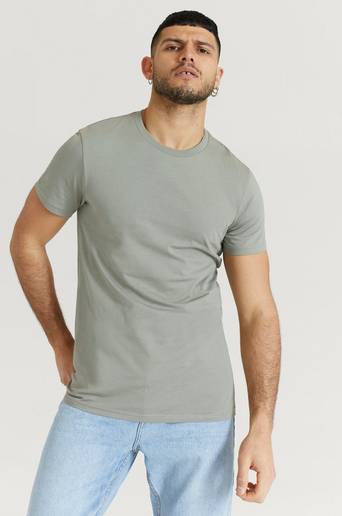 Bread & Boxers T-Shirt Crew Neck Cotton Grön