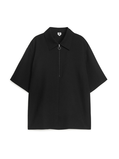 Lyocell Polo Shirt - Black
