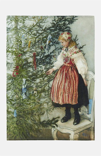 Kökshandduk i linne Konfekt Carl Larsson