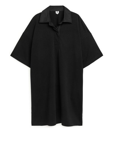 Oversized Rugby Dress - Black