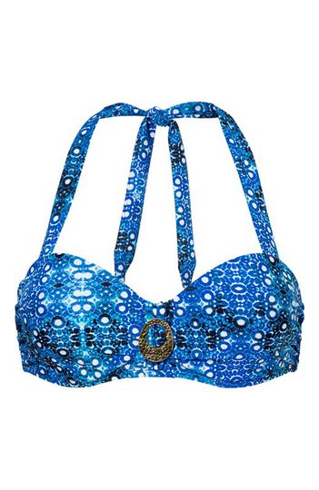 Cellbes Blåmönstrad bikini-bh Blå Mönstrad