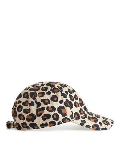 Printed Canvas Cap - Beige