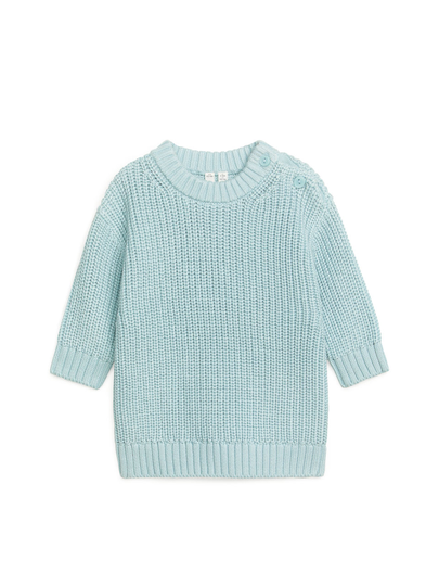 Heavy-Knit Jumper - Turquoise