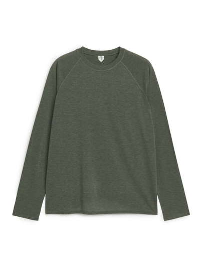 Active Lightweight Long-Sleeved Top - Beige