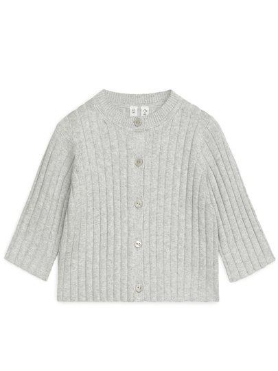 Rib Cardigan - Grey