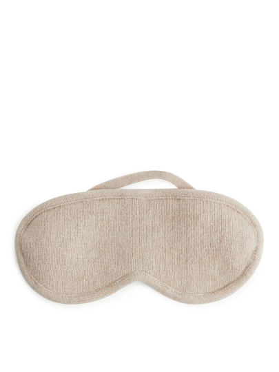 Knitted Cashmere Sleep Mask - Beige