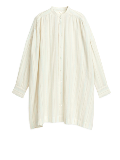 Lightweight Shirt Dress - White