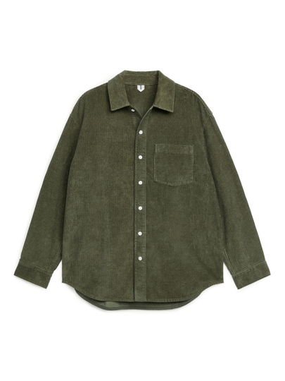 Oversized Corduroy Shirt - Green