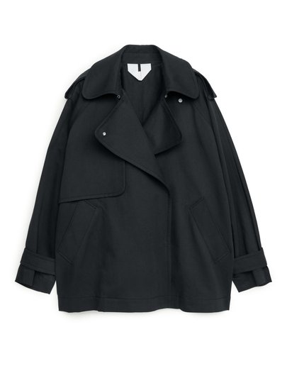 Short Trench Coat - Black
