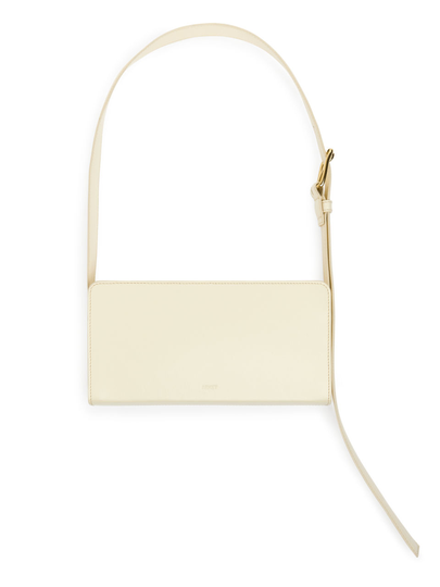 Leather Shoulder Bag - White