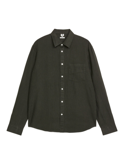 Regular-Fit Linen Shirt - Green