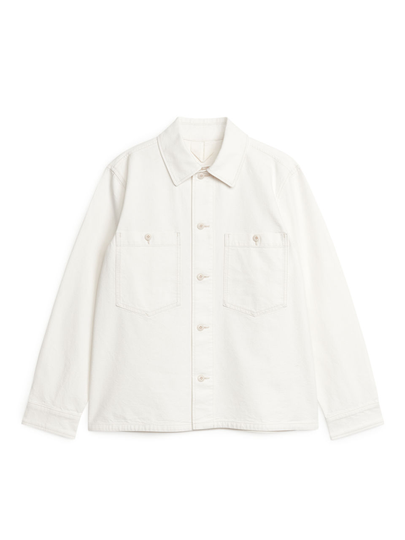 Cotton-Canvas Utility Jacket - White
