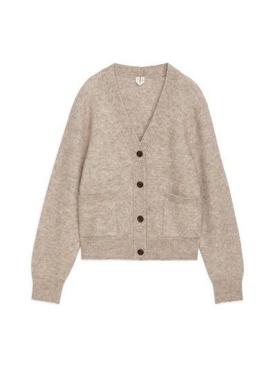Alpaca & Merino Cardigan - Beige