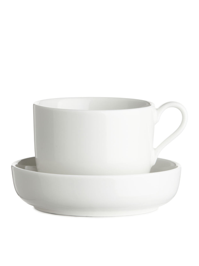 CSA Cup and Saucer Set - White