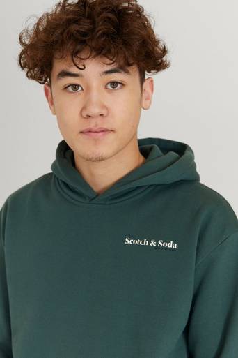 Scotch & Soda Logo Hoodie Grön