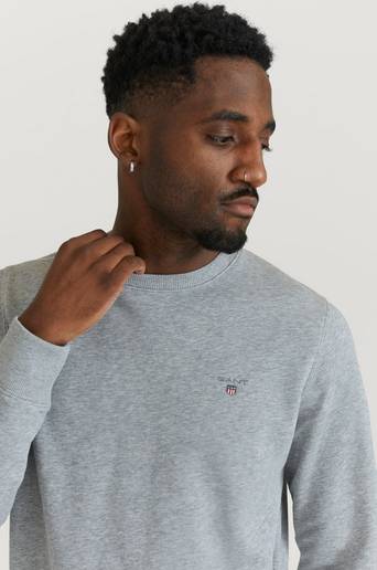 Gant Sweatshirt Original C-Neck Sweat Grå