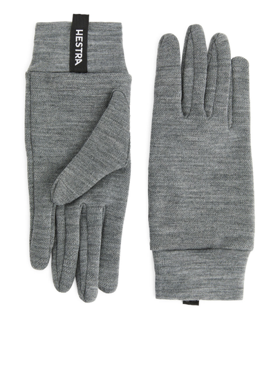 Hestra Heavy Merino Liner Gloves - Grey