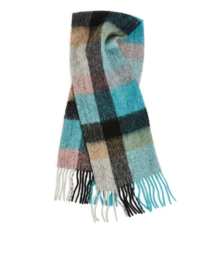 Wool Blend Scarf - Turquoise