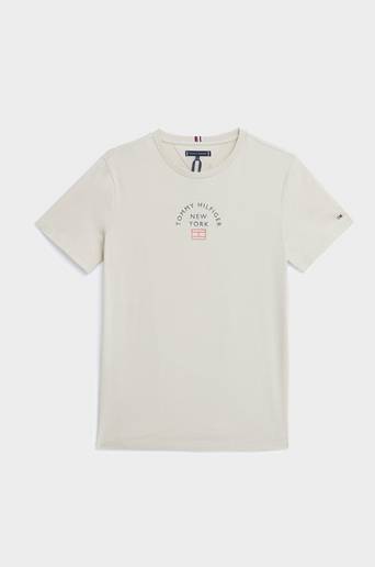 Tommy Hilfiger T-Shirt TH Logo Tee S/S Beige
