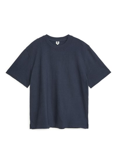 Cotton Towelling T-Shirt - Blue