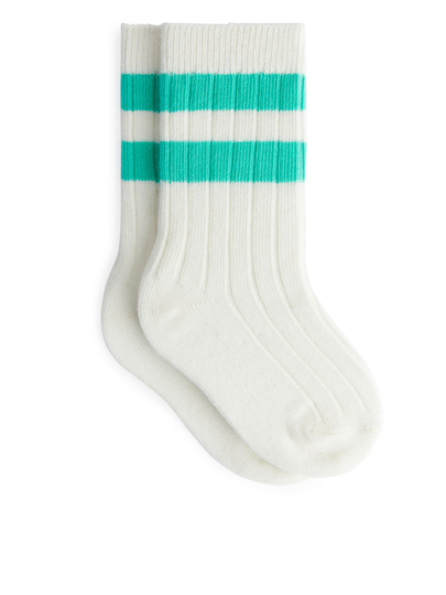 Ribbed Baby Socks - Green