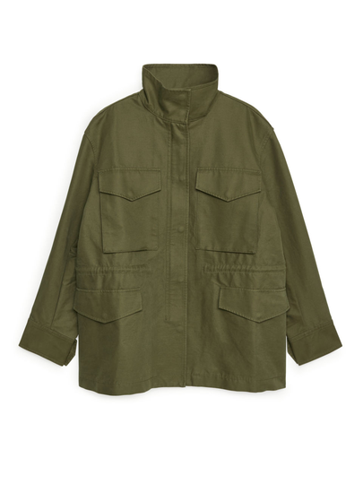 Cotton Utility Jacket - Green