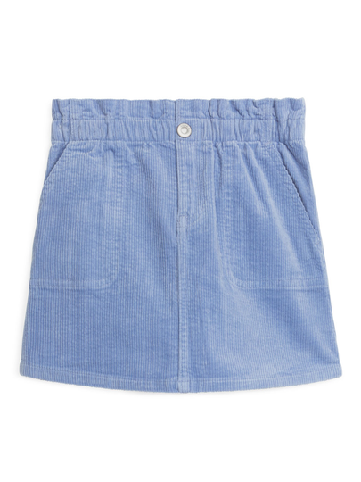 Corduroy Mini Skirt - Blue