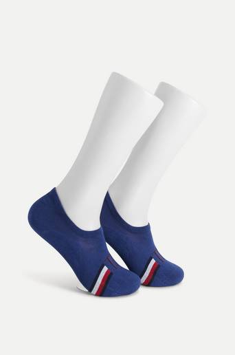Tommy Hilfiger 2-Pack Strumpor TH Men Footie 2P Iconic Stripe Blå