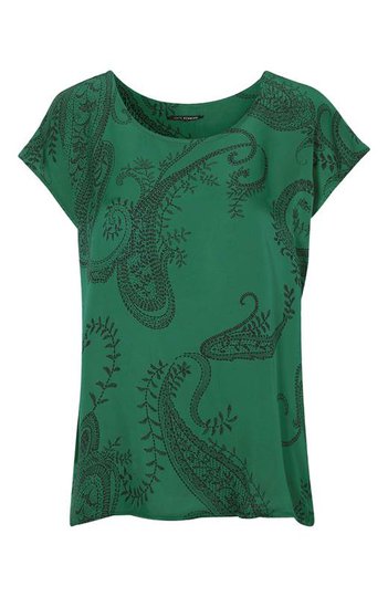 Amy's Stories Topp Margaux Mörkgrön Paisley