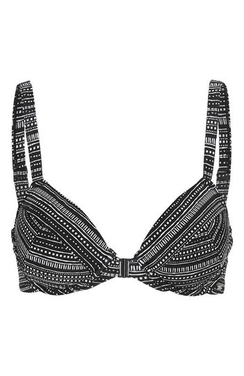 Cellbes Framknäppt bikini-bh med bygel Svart Vit