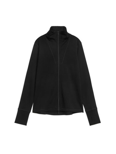 Merino Zip Jacket - Black