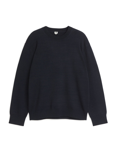 Merino Crewneck Jumper - Blue