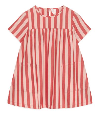 Pima Cotton Poplin Dress - Red