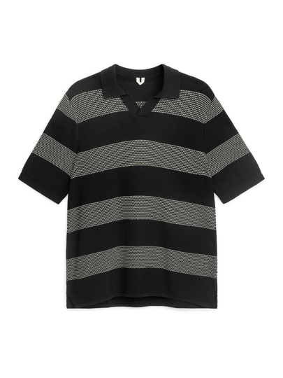 Textured Polo Shirt - Blue