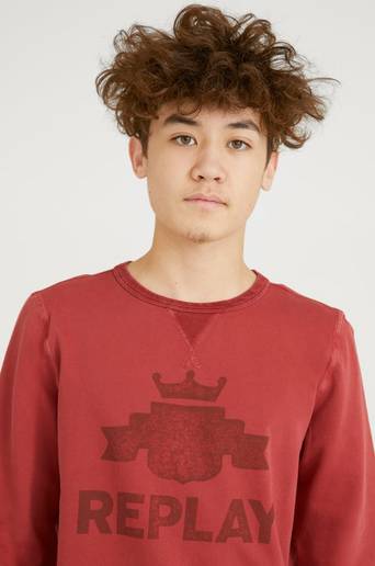 Replay Sweatshirt Sweater Röd