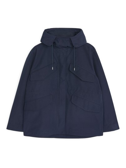 Funnel-Neck Parka - Blue