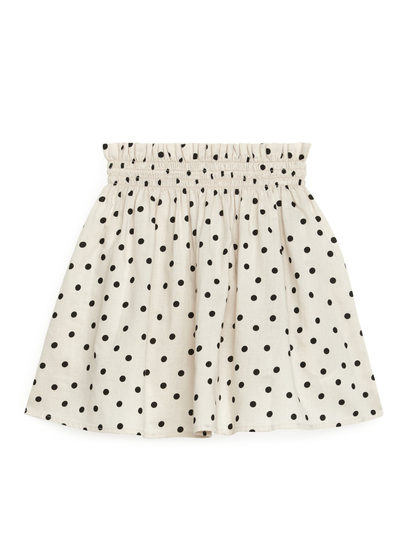 Smocked Skirt - Beige